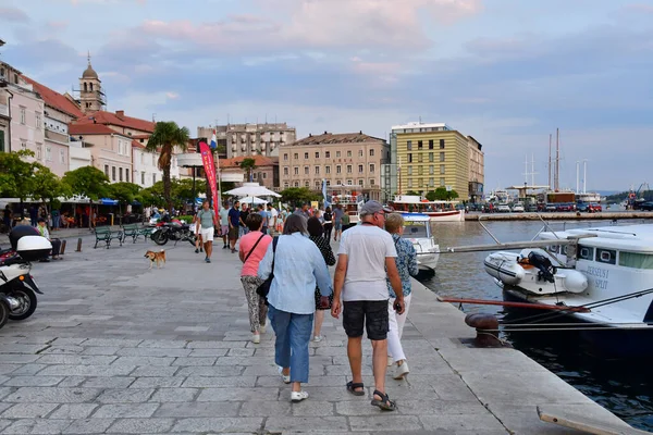 Шибеник Хорватия Сентября 2021 Года Живописный Порт — стоковое фото