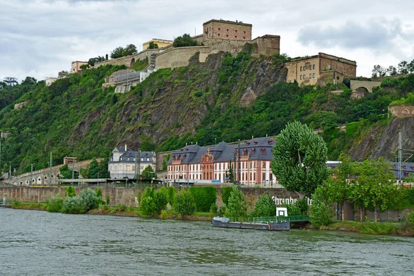 Koblenz Németország Augusztus 2021 Ehrenbreitstein Erőd — Stock Fotó