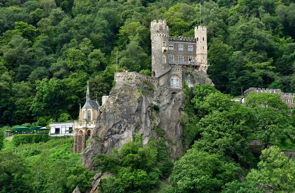 Rhine Valley Germany August 2021 Rheinstein Burg Valley Medieval Castles — Stock Photo, Image
