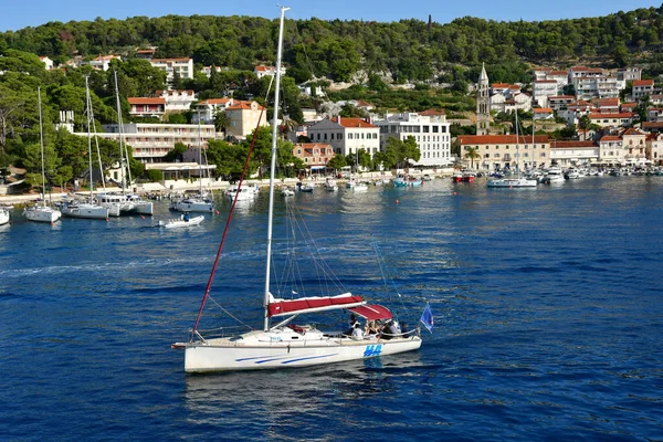 Hvar Chorvatsko Září 2021 Malebné Město Létě — Stock fotografie