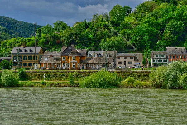 Dolina Renu Niemcy Sierpnia 2021 Miasto Holanheimbach Dolinie Średniowiecznych Zamków — Zdjęcie stockowe