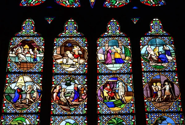 Quimper França Maio 2021 Catedral Saint Corentin — Fotografia de Stock