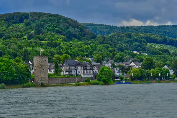 莱茵河谷 2021年8月11日 中世纪城堡的山谷 — 图库照片