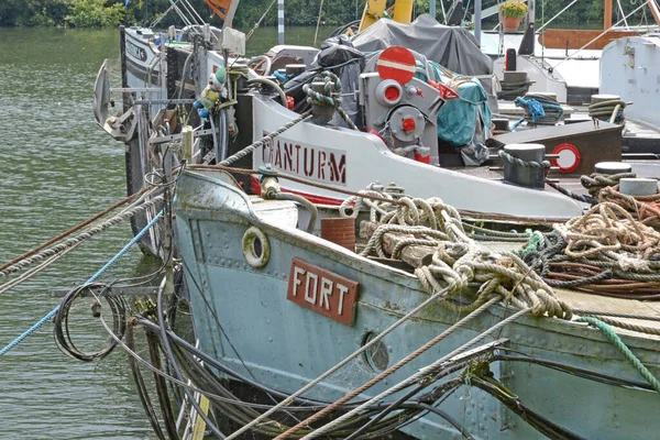 Conflans Sainte Honorine France Июня 2017 Баржа Реке Сена — стоковое фото