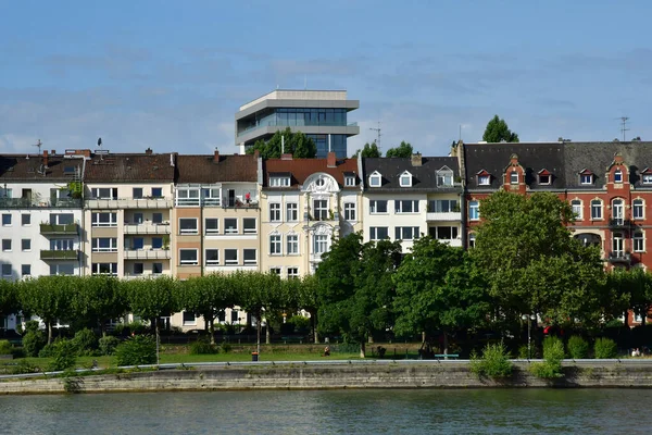 Mainz Germany August 2021 City Seen Rhine — Stock Photo, Image