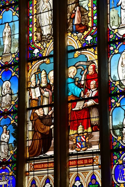 Quimper Francia Maggio 2021 Cattedrale Saint Corentin — Foto Stock