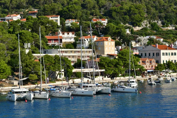 Hvar Croazia Settembre 2021 Pittoresca Città Estate — Foto Stock