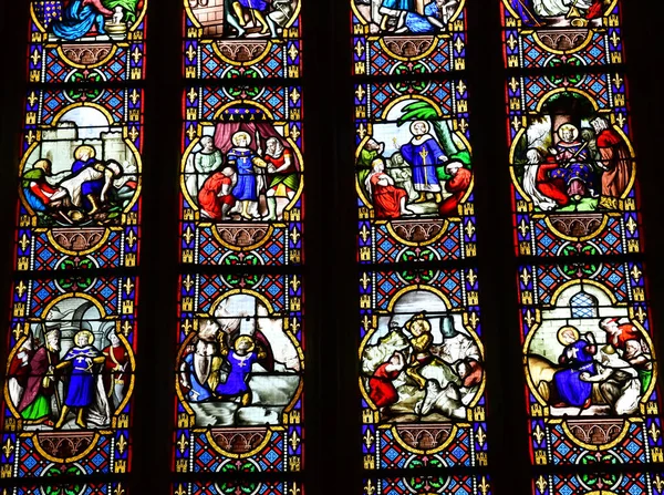 Quimper França Maio 2021 Catedral Saint Corentin — Fotografia de Stock