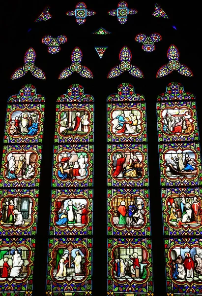 Quimper Γαλλία Μαΐου 2021 Καθεδρικός Ναός Του Αγίου Κορεντίν — Φωτογραφία Αρχείου