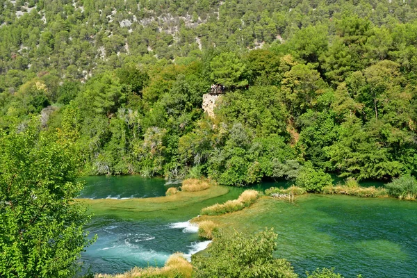Croácia Sibenik Setembro 2021 Pitoresco Parque Nacional Krka — Fotografia de Stock