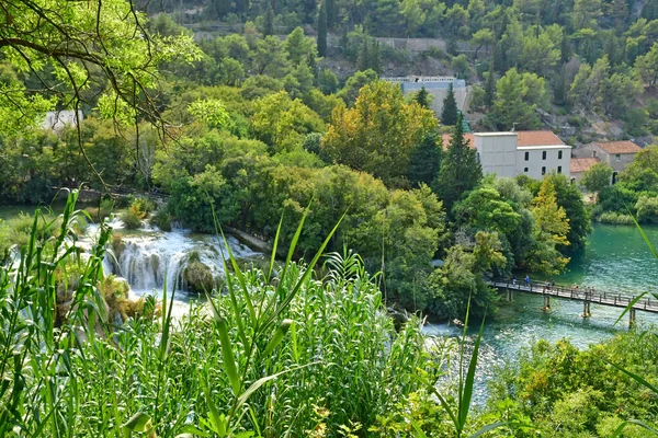 Croácia Sibenik Setembro 2021 Pitoresco Parque Nacional Krka — Fotografia de Stock