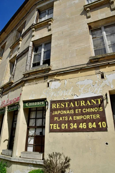 Magny Vexin France April 2022 Old Bankruptcy Restaurant City Center — Stock Photo, Image