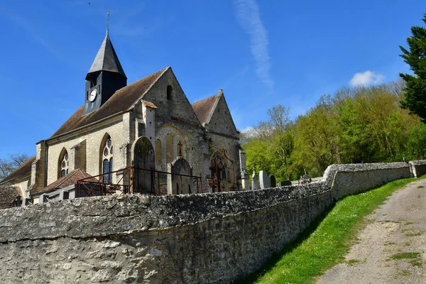 Montreuil Sur Epte France April 2022 Picturesque Saint Saturnin Church — Stock Photo, Image