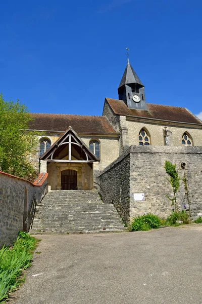 Montreuil Sur Epte France April 2022 Picturesque Saint Saturnin Church — Stock Photo, Image