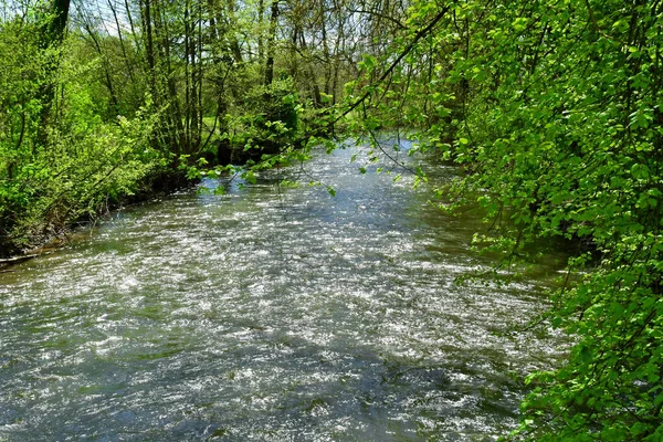 Dampsmesnil Frankreich April 2022 Der Fluss Epte — Stockfoto