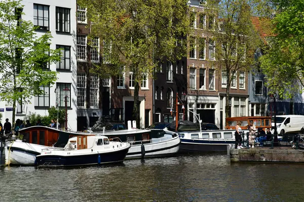 Amsterdam Hollanda Mayıs 2022 Turistik Şehir Merkezi — Stok fotoğraf