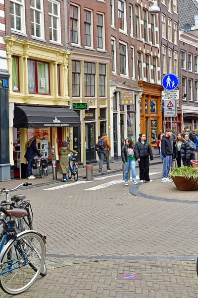 Amsterdam Hollanda Mayıs 2022 Turistik Şehir Merkezi — Stok fotoğraf