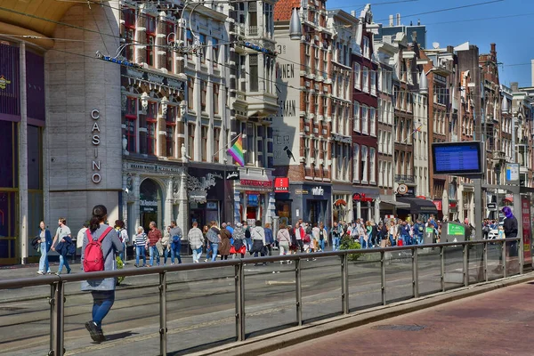 Amsterdam Paesi Bassi Maggio 2022 Centro Città Turistico — Foto Stock