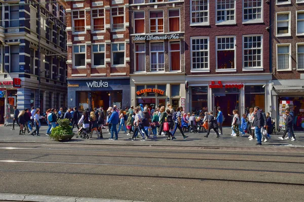 Amsterdam Paesi Bassi Maggio 2022 Centro Città Turistico — Foto Stock