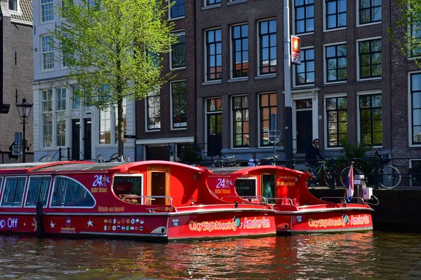 アムステルダム オランダ 2022年5月22日 観光都市中心部 — ストック写真
