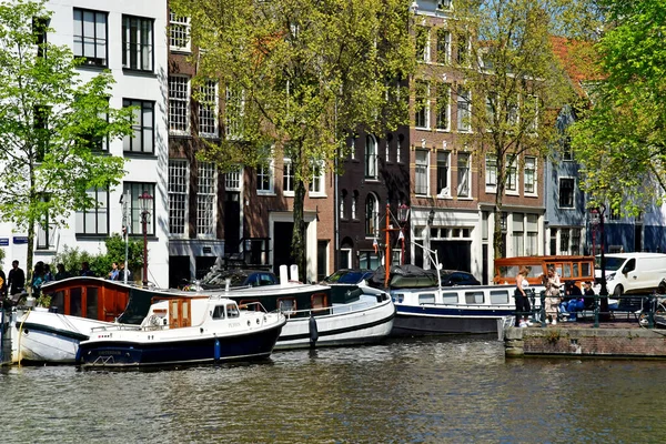 Amsterdam Hollanda Mayıs 2022 Turistik Şehir Merkezi — Stok fotoğraf