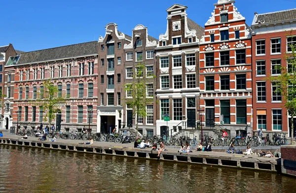 Amsterdam Paesi Bassi Maggio 2022 Centro Città Turistico — Foto Stock