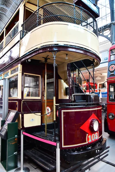 Londres Inglaterra Junho 2022 Museu Dos Transportes Londres — Fotografia de Stock