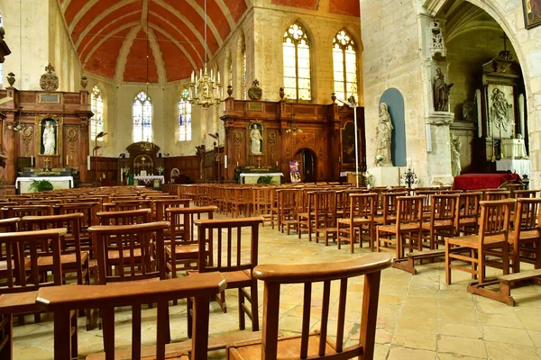 Ecouis Francia Julio 2022 Iglesia Colegiata Notre Dame — Foto de Stock