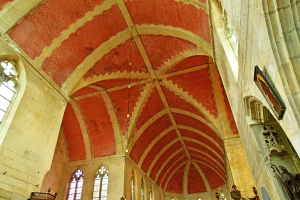 Ecouis Frankrijk Juli 2022 Notre Dame Collegiale Kerk — Stockfoto