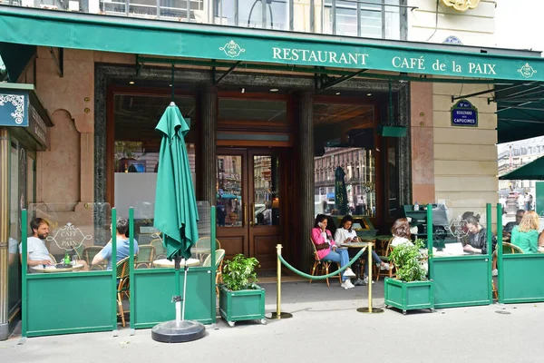 Paris France May 2022 Cafe Paix Boulevard Des Capuciines —  Fotos de Stock
