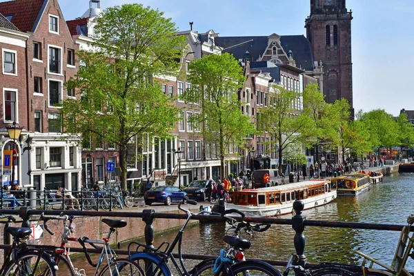 Amsterdam Netherlands May 2022 Boat Touristy City Centre — Foto Stock