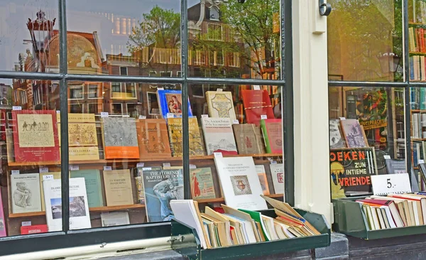 Amsterdam Netherlands May 2022 Old Book Shop Touristy City Centre — Stockfoto