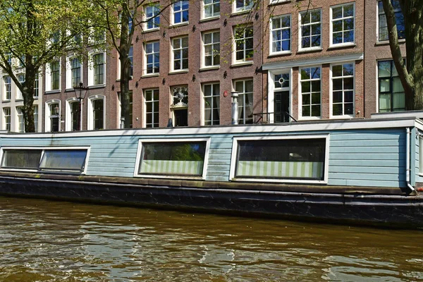 Amsterdam Netherlands May 2022 Boat Touristy City Centre — Zdjęcie stockowe