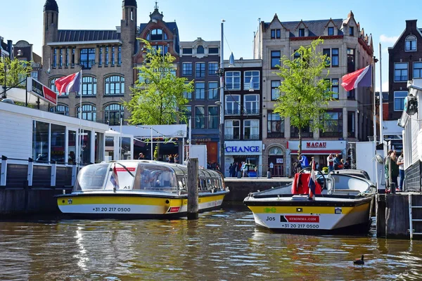 Amsterdam Mei 2022 Het Toeristische Stadscentrum — Stockfoto