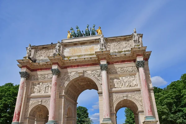 Parijs Frankrijk Mei 2022 Arc Triomphe Carrousel Gebouwd 1809 — Stockfoto