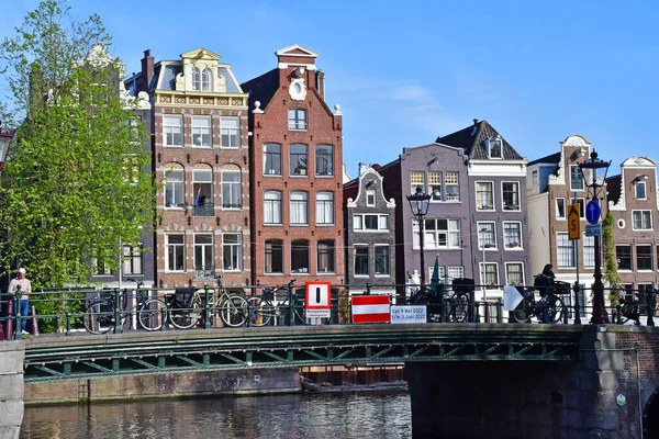 Amsterdam Paesi Bassi Maggio 2022 Centro Città Turistico — Foto Stock