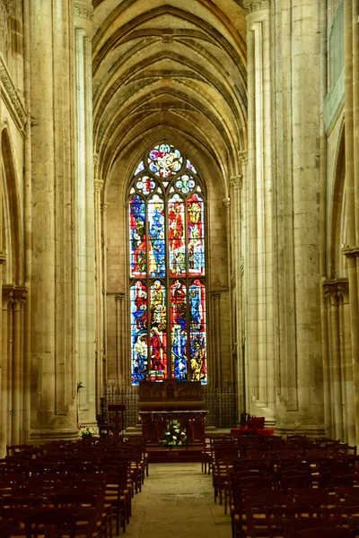 Les Andelys Frankreich Juli 2022 Die Stiftskirche Notre Dame — Stockfoto