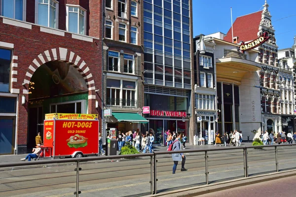 Amsterdam Netherlands May 2022 Damrak Touristy City Centre — Foto Stock