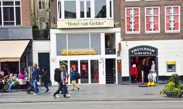 Amsterdam Alankomaat Toukokuu 2022 Matkailun Keskusta — kuvapankkivalokuva