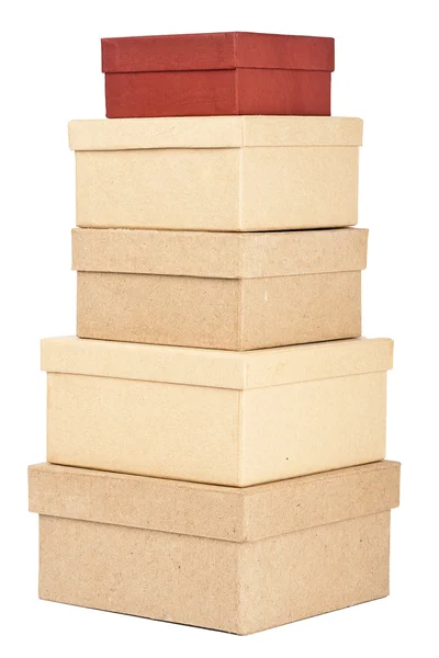 Cardboard box tower — Stock Photo, Image