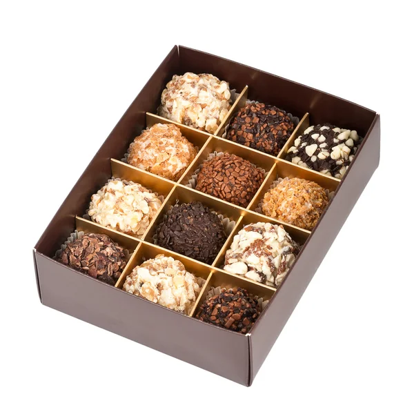 Handmade chocolates box — Stock Photo, Image