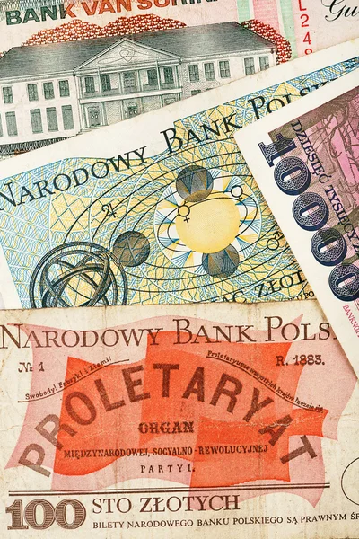 Eski Polonya banknotlar — Stok fotoğraf