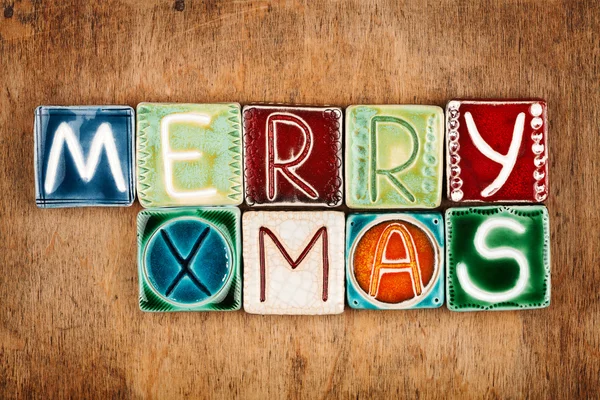 Words "merry xmas" — Stock Photo, Image