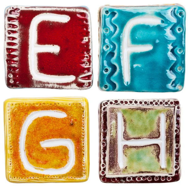 Cartas de cerâmica feitas à mão — Fotografia de Stock