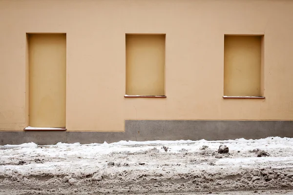 Gele muur — Stockfoto