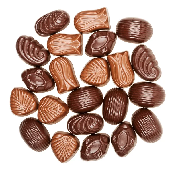 Caramelos de chocolate surtidos — Foto de Stock