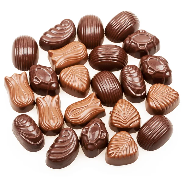 Caramelos de chocolate surtidos — Foto de Stock