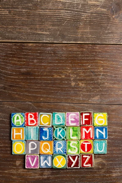 Ręcznie robione ceramiczne alfabet — Zdjęcie stockowe