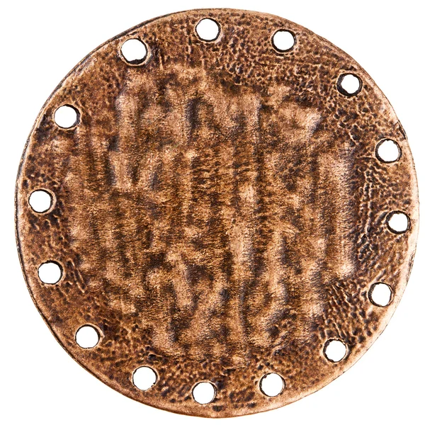 Reverse side of bronze pendant — Stock Photo, Image