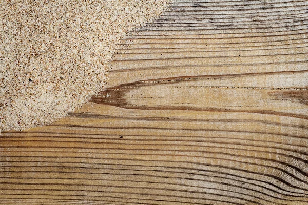 Wood and sand background — Stock Photo, Image